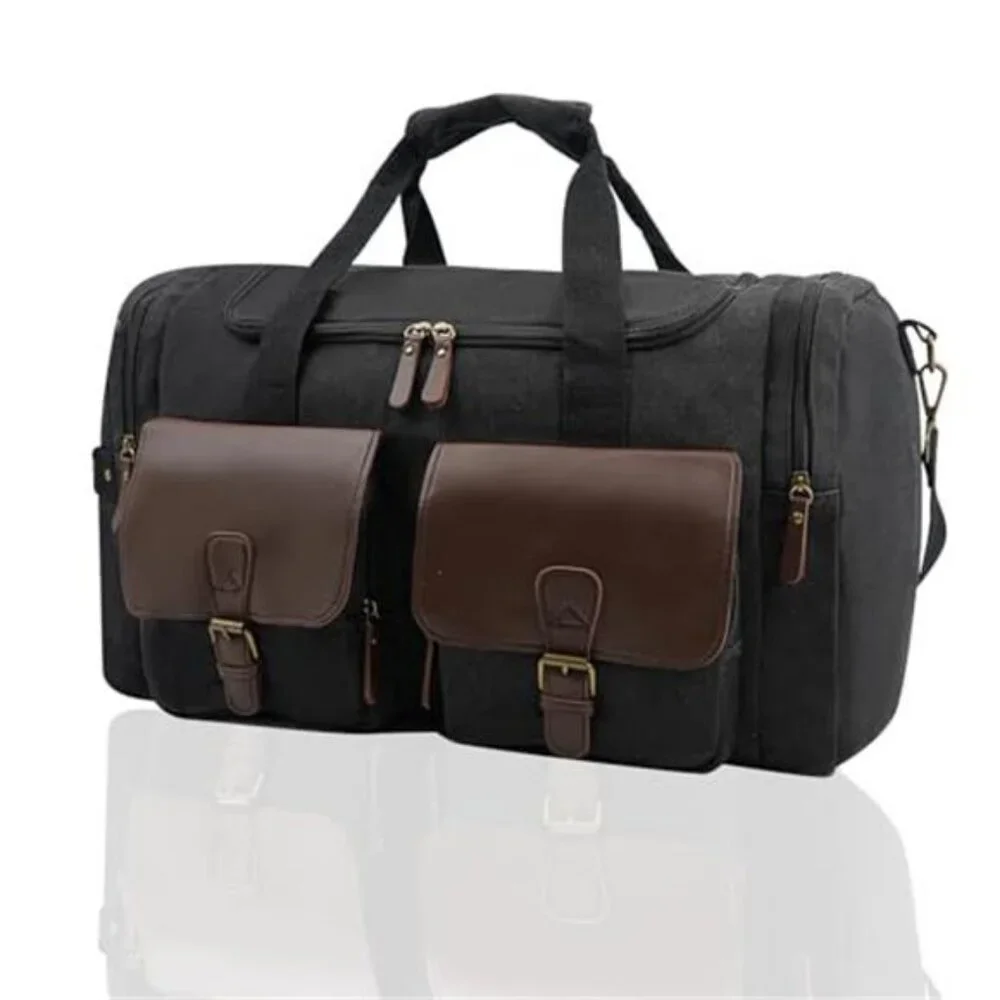 Men's Weekender Duffle Bag Vintage Overnight & Gym Bag Carry-On Approved